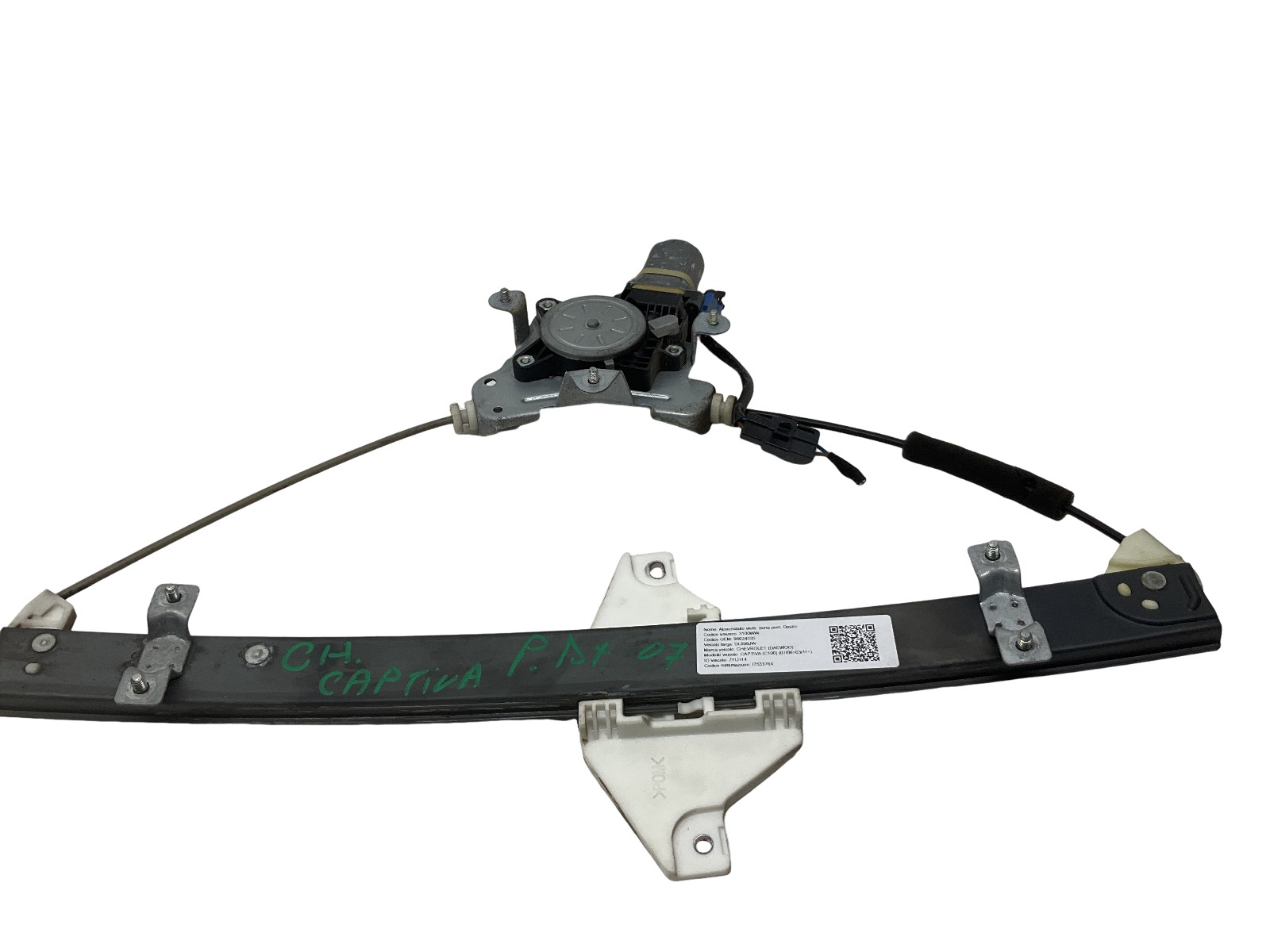 Alzacristallo Elettr. Porta Post. Destro (Chevrolet Dongyang) 96624335 96627082 Usato