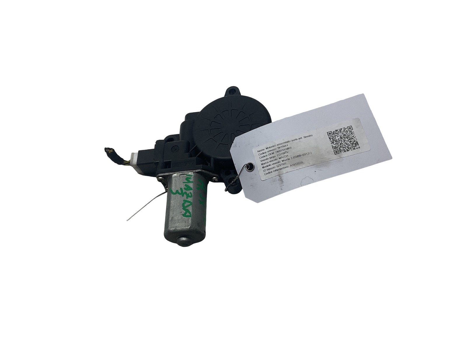Motorino Alzacristallo Porta Ant. Sinistro D6515958XB Usato