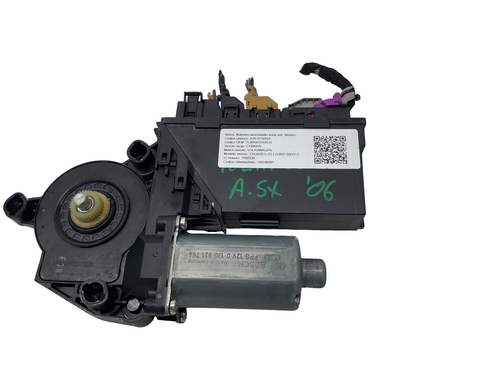 Motorino Alzacristallo Porta Ant. Sinistro (Bosch Volkswagen Brose Vw Ag) 7L0959701H0LN Usato