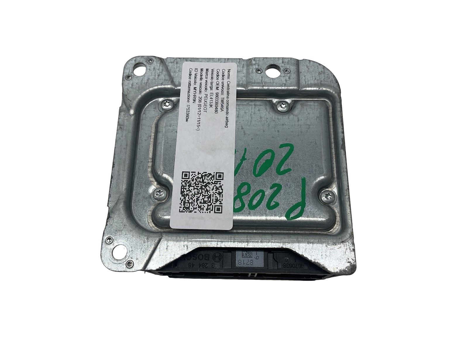 Centralina Comando Airbag 9803380480 Usato